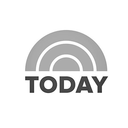 A black and white logo for the today show.