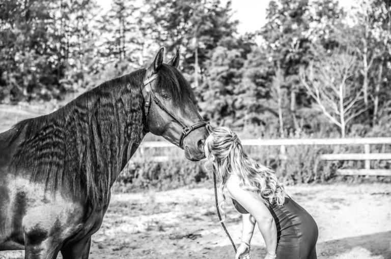 Ashley and her stallion, Ace