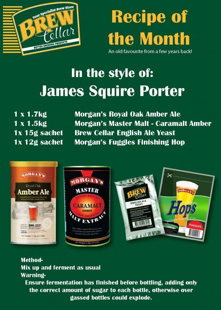 recipe of the month james squire