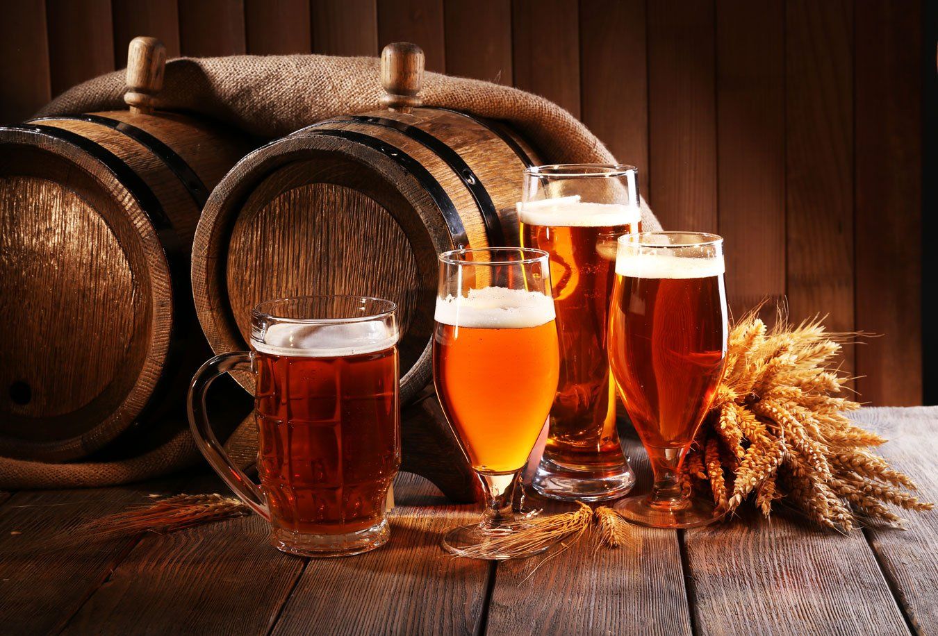 Four pints of beer