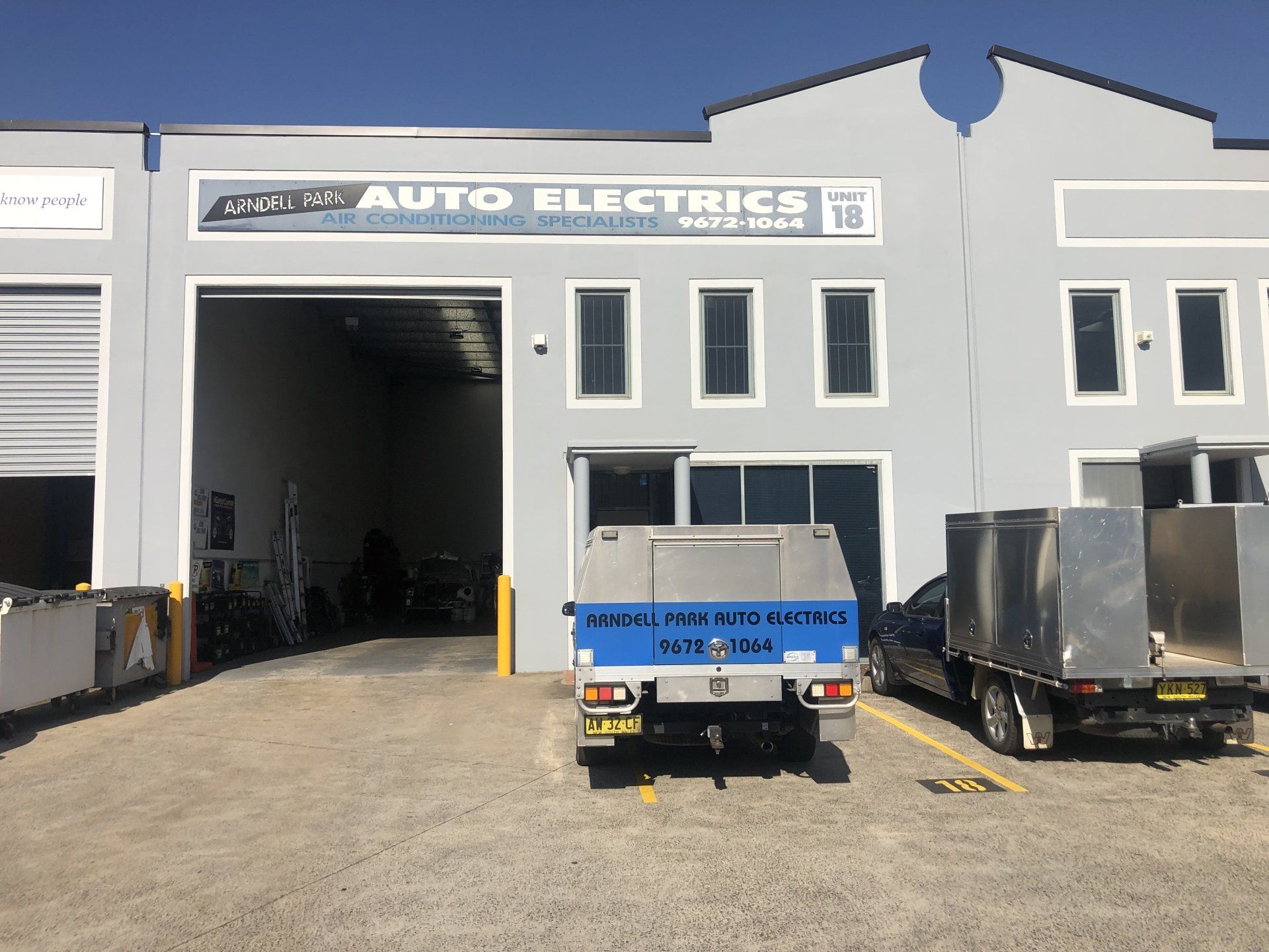 Front of warehouse