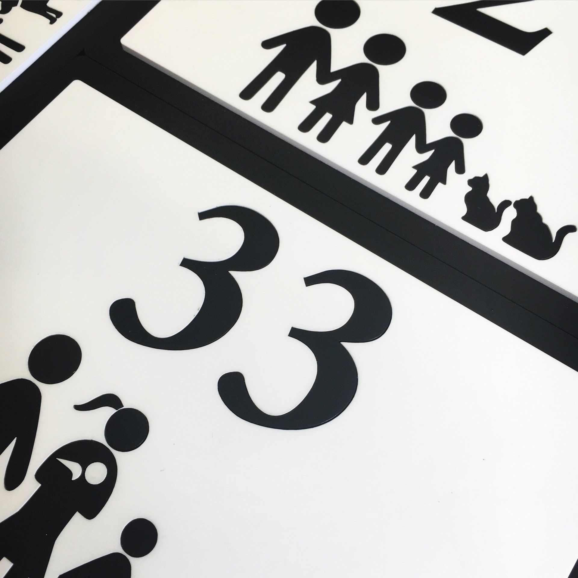 Acrylic Laser Cut House Number