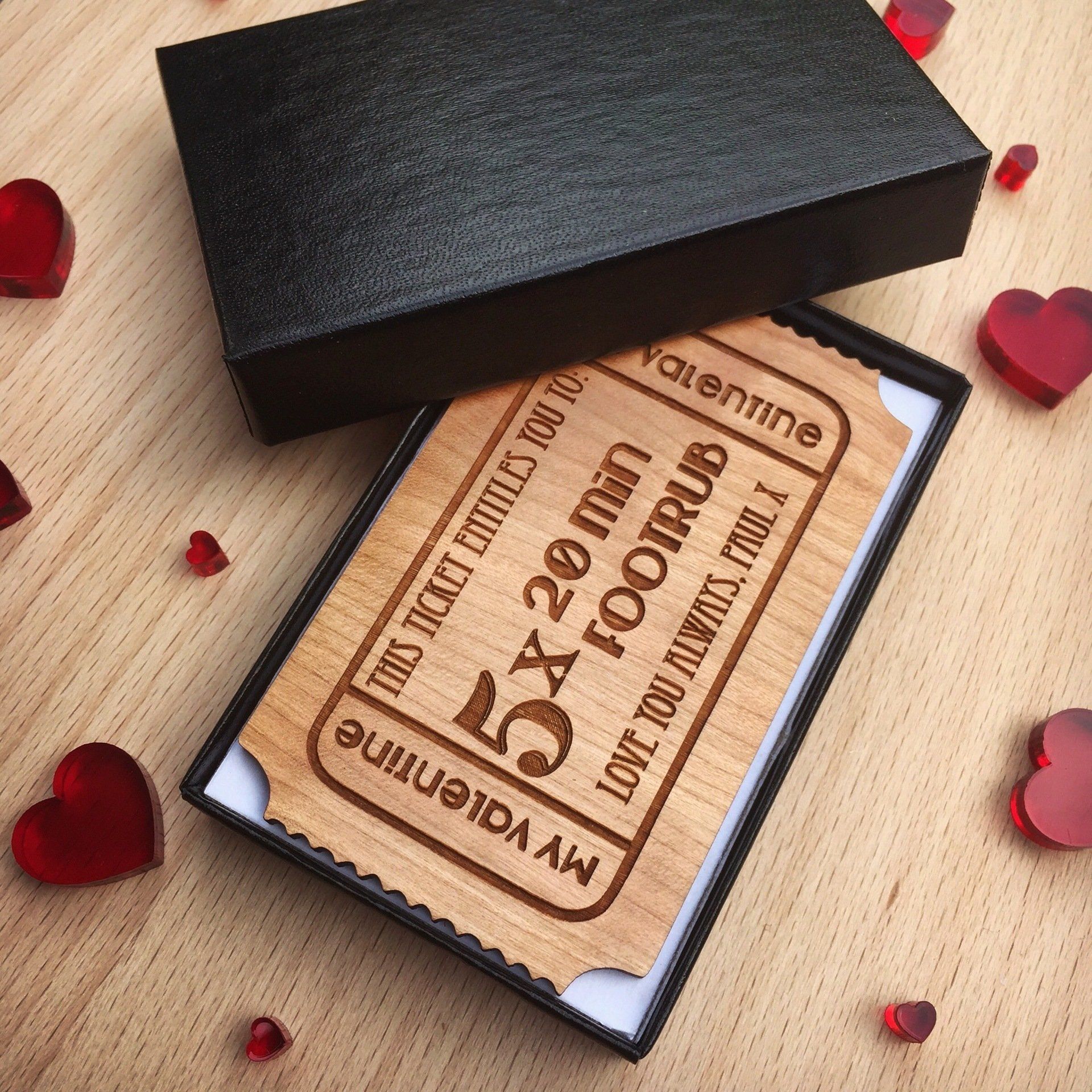 Laser Engraved Wooden Gift Token