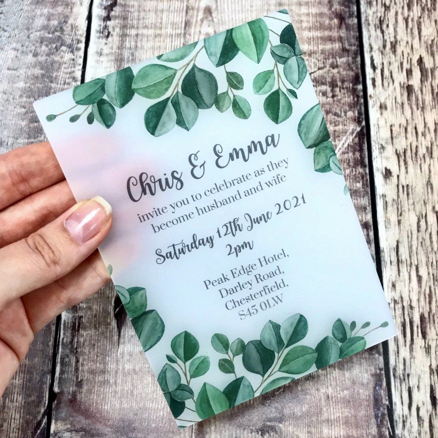 UV Printed Wedding Invites on Frost Acrylic