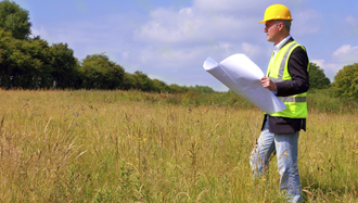 Architect Conducting Property Survey Architect Conducting Property Survey
