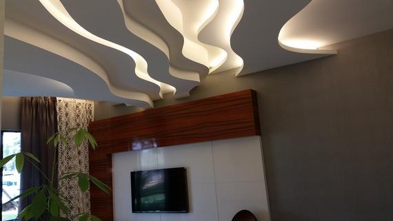 Top Beauty Plasterglass Ceiling - Living Hall Design