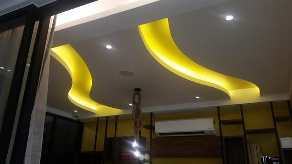 Top Beauty Plasterglass Ceiling - Living Hall Design