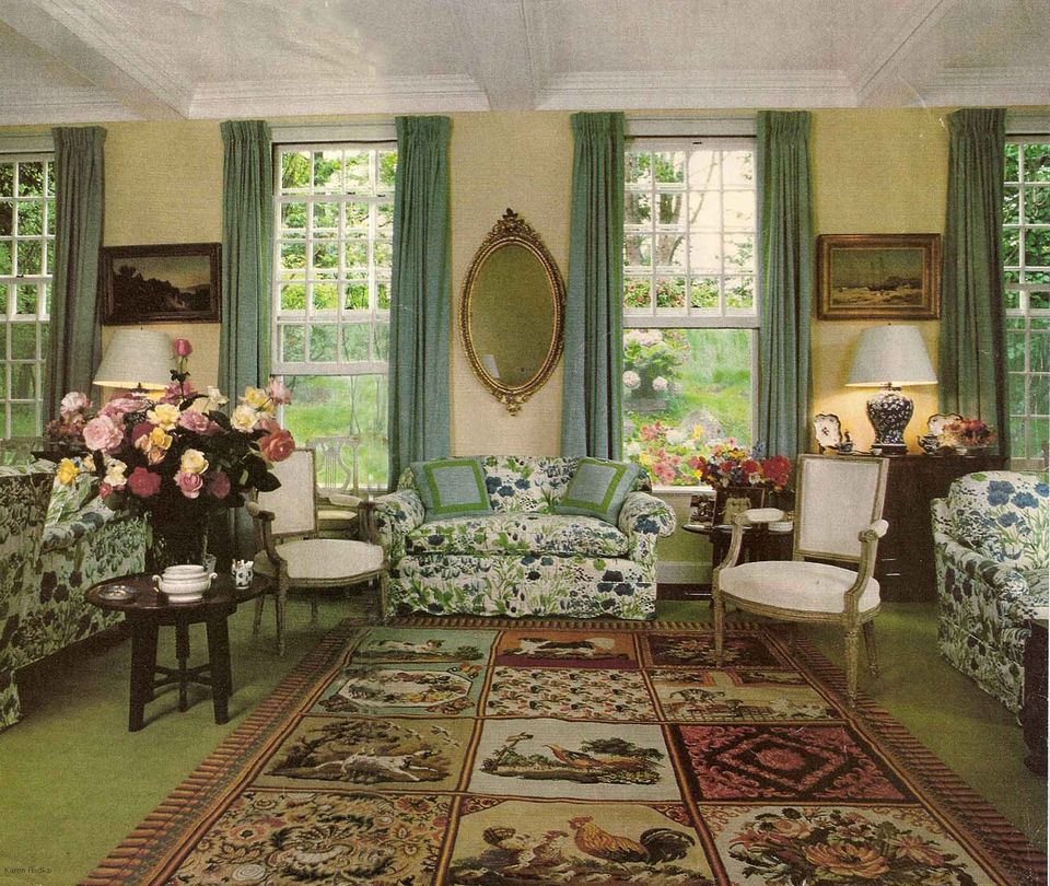 Living room designed by Sister Parish