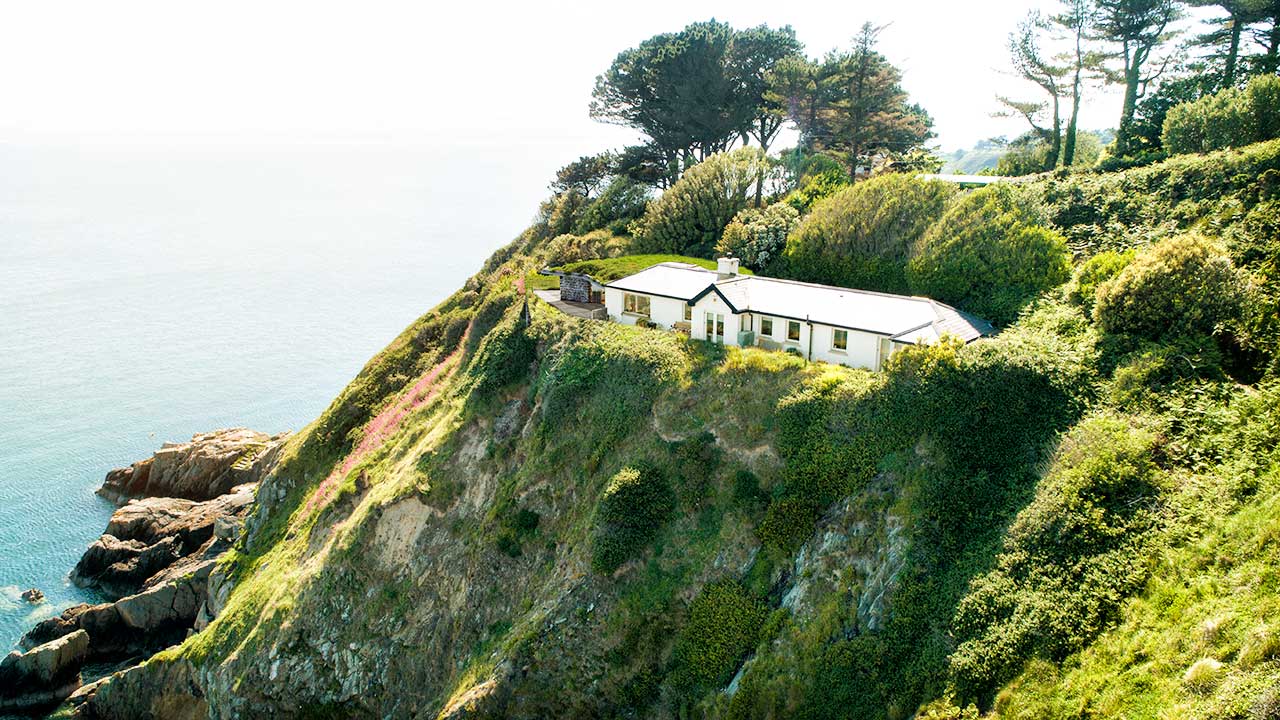 The landscaping at the cliff house, a contemporary extension in County Dublin.