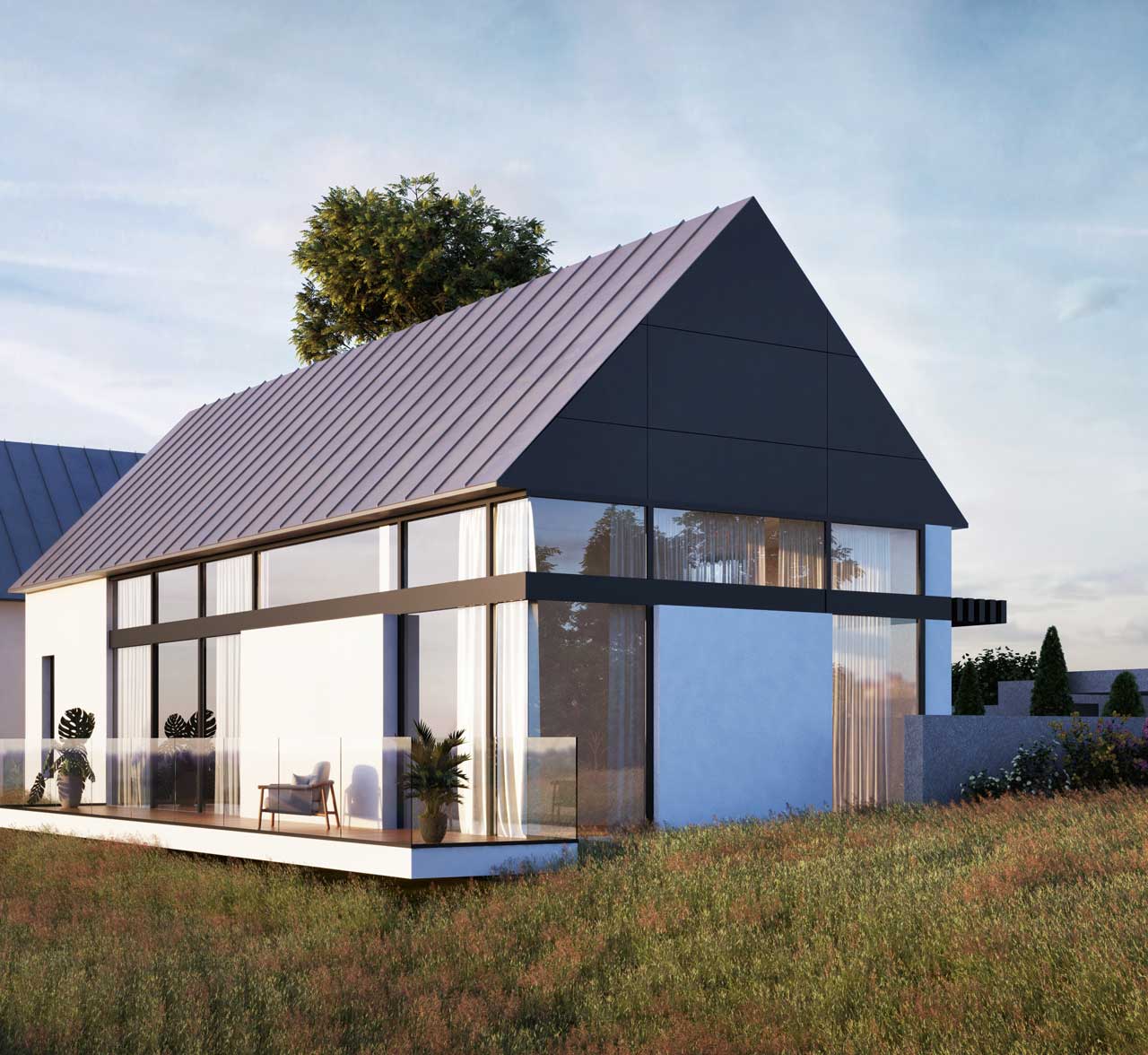 Outside view of Omeath house designed by Dublin design studio