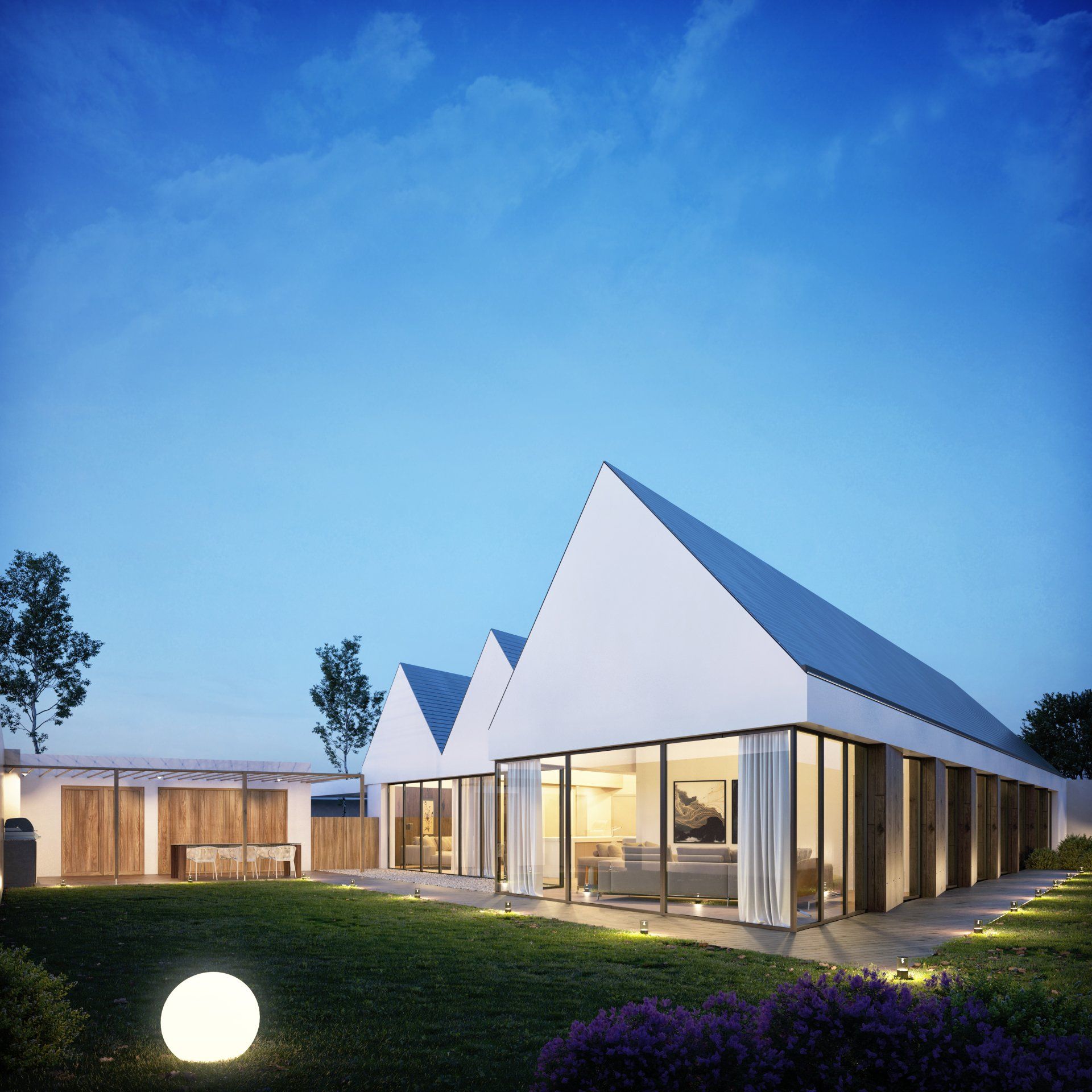 Exterior view of the Perrystown new build project by 'Dublin Design Studio'.