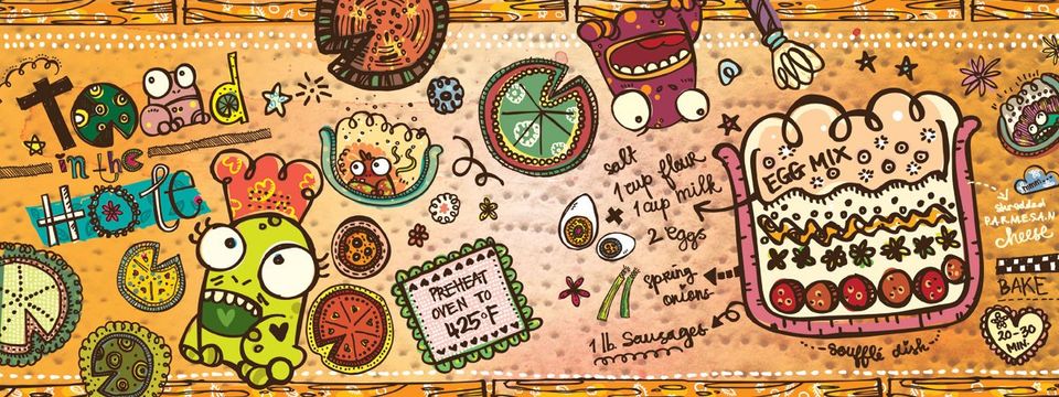 Recipe illustration done by the group They Draw and Cook