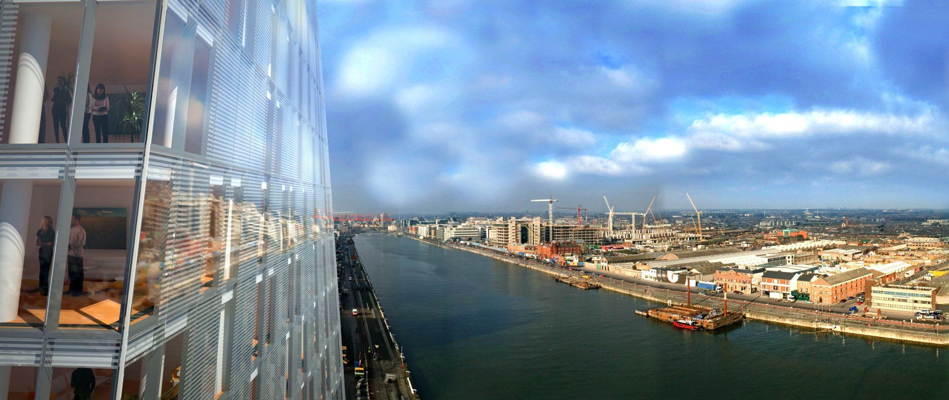 Exterior view of the 'U2 Tower' located in Dublin and was designed by 'Dublin Design Studio'