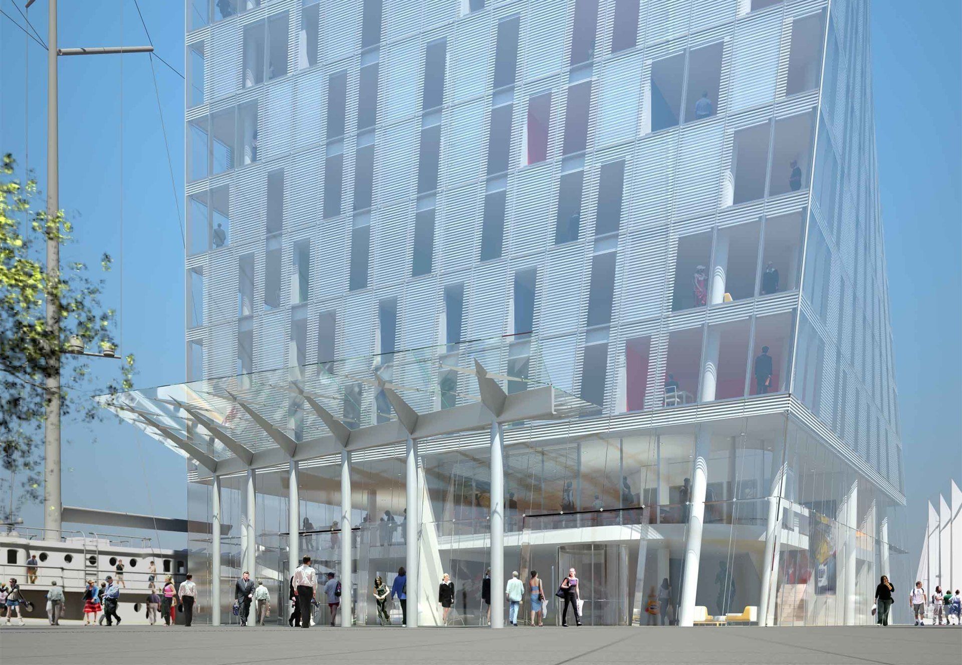 Entrance of the U2 Tower designed by Dublin Design Studio