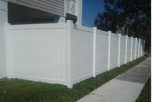 Vinyl Fencing on Older home—Full Service Fencing in New Port Richey, FL Vinyl Fencing on Older home—Full Service Fencing in New Port Richey, FL
