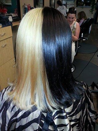 Two colored hairstyle - Fashion Hair Colors in Webster, TX Two colored hairstyle - Fashion Hair Colors in Webster, TX