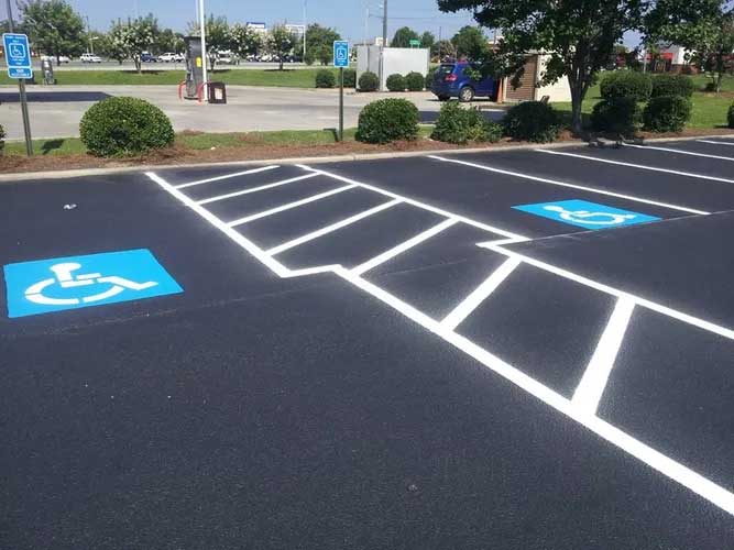 Commercial Line Striping — Gaston, SC — Huggins Paving & Sealcoating - ABC Sealcoating & Striping