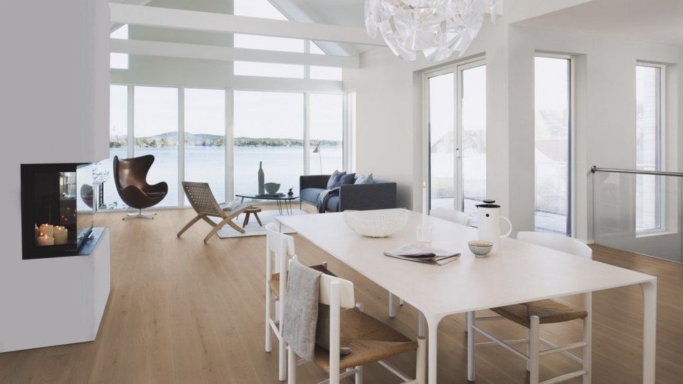Boen Wood Flooring — Modern Design Living Room in Naples, FL Boen Wood Flooring — Modern Design Living Room in Naples, FL