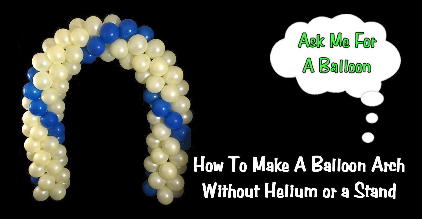 Learn how to make a balloon arch without helium or a stand. Balloon decoration tutorial from AMFAB!
