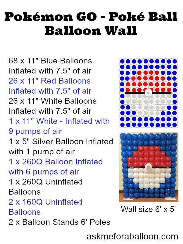 Pokemon GO Poke Ball Balloon Decoration