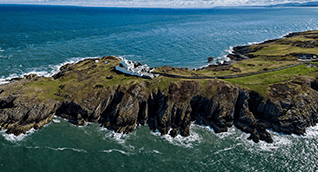 Aerial image of the lighthouse