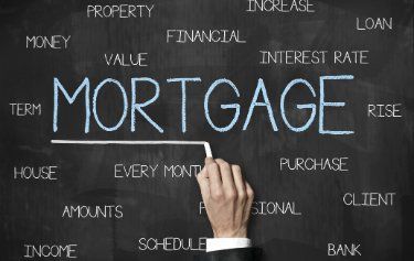 mortgage written on blackboard