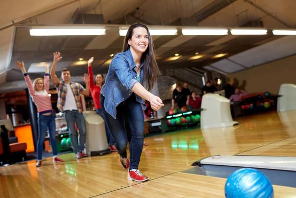 woman rolling the ball