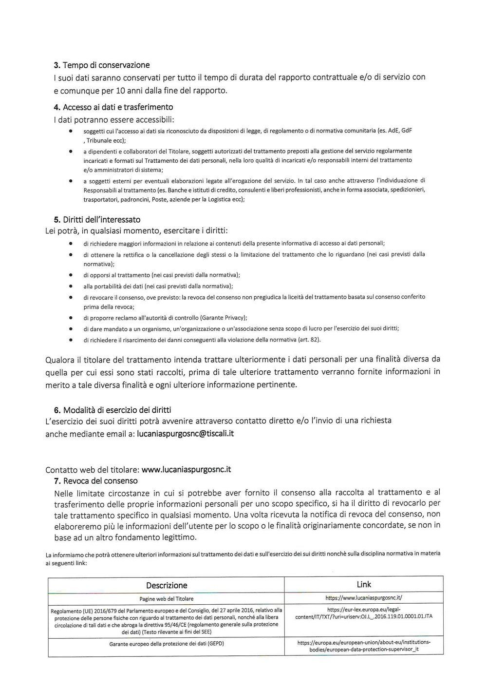 informativa privacy clienti e potenziali clienti