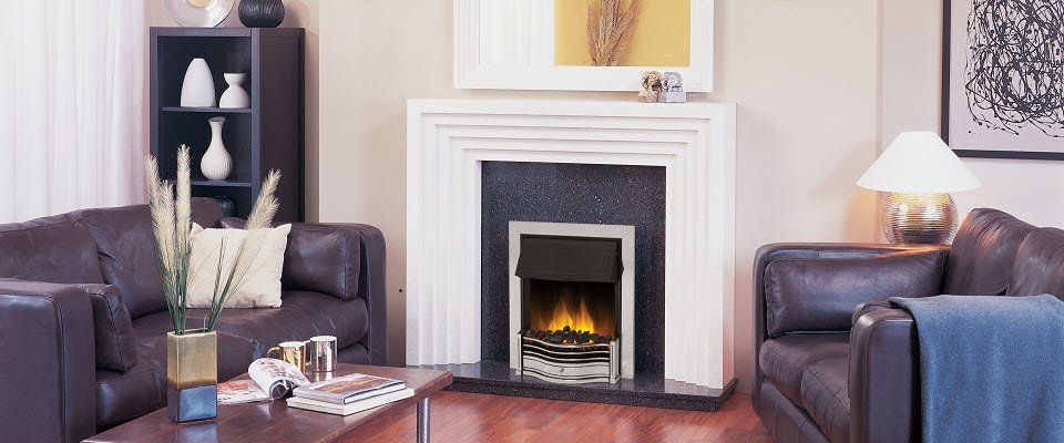 Danesbury chrome LED electric fire