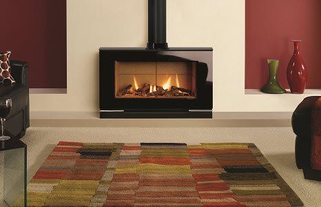 Gas log effectstove