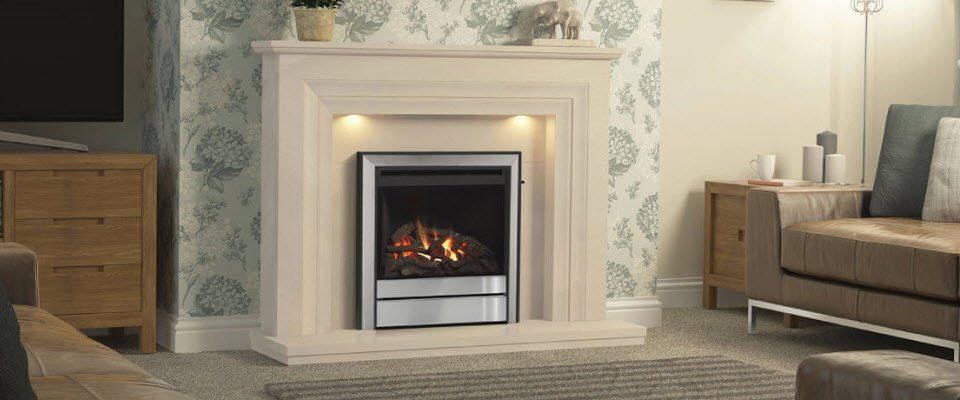 Limestone Vitalia fireplace