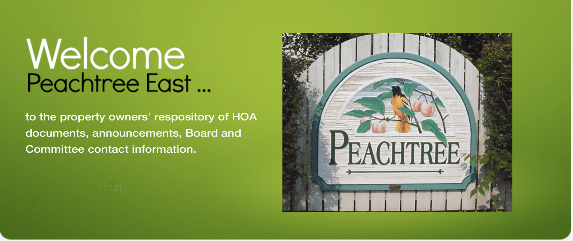 Welcome to Peachtree East HOA