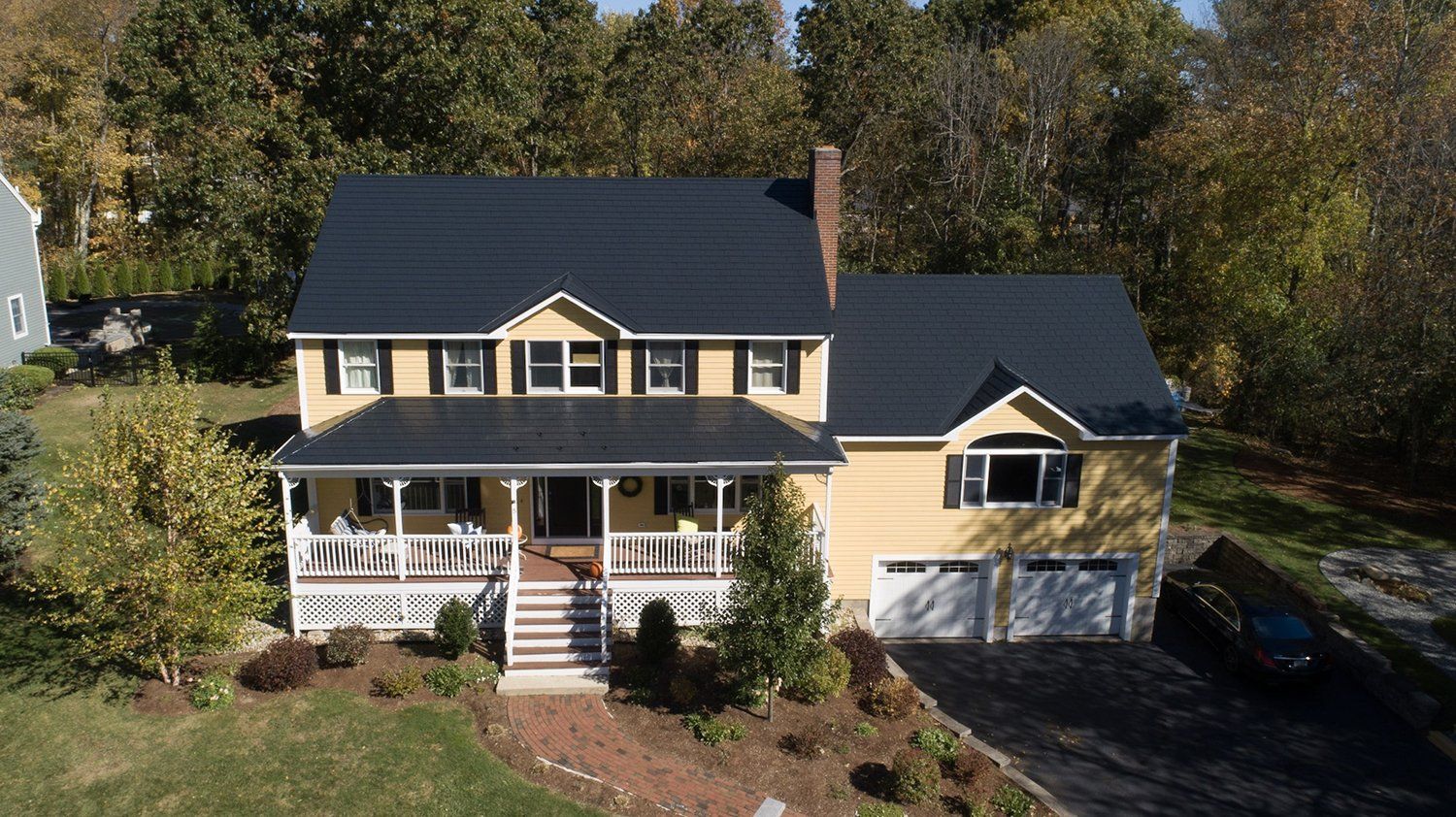 Reading, MA — Black Interlock® Metal Slate Roof