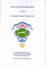 1770 1000th meeting vale of white horse lodge pamphlet