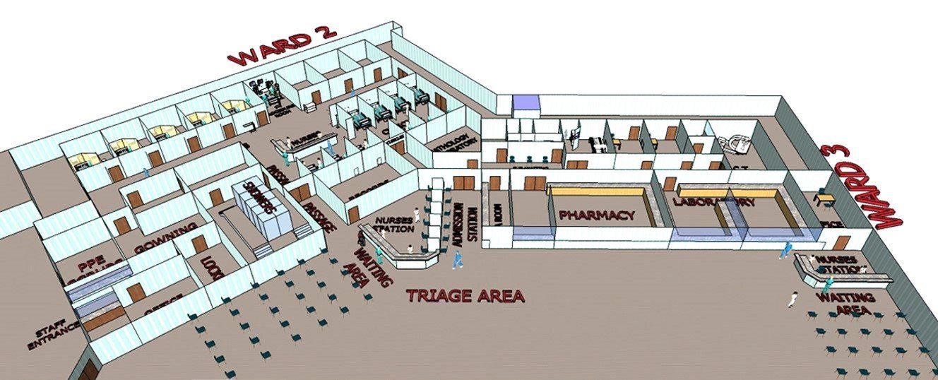 Rendering of the outpatient area for the Cecilia Makiwane Gallagher Critical Care Hospital Rendering of the outpatient area for the Cecilia Makiwane Gallagher Critical Care Hospital