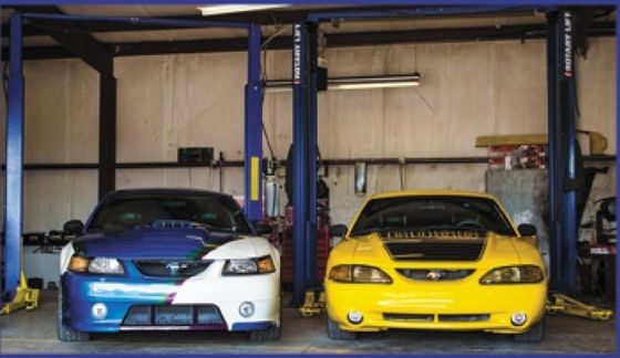 car parked at the auto repair center