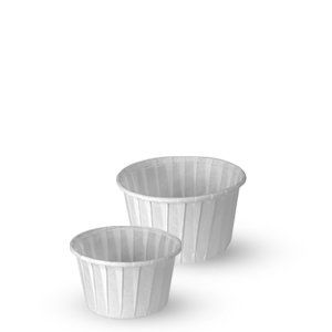 paper souffle cups for portion control, samples, and condiments