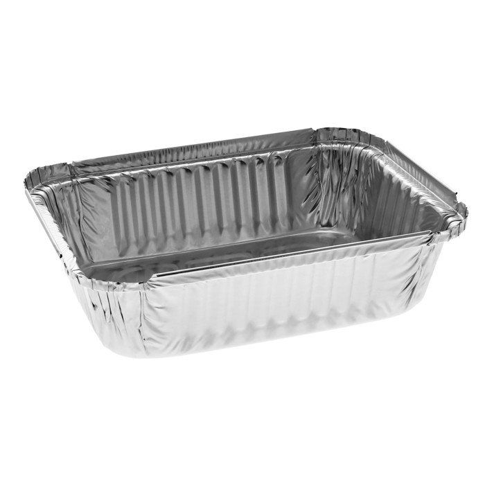 1.5 lb oblong aluminum pan for deli entrees and catering