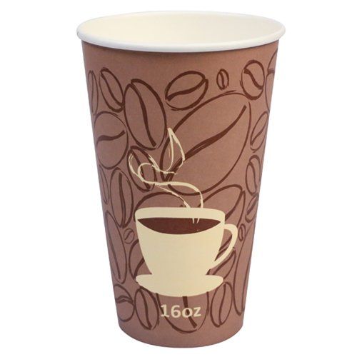 16 oz hot paper cup for coffee shops and restaurant beverage service