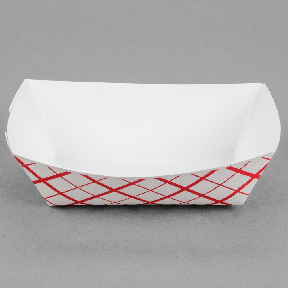 1 lb paper food tray for fries, sides, and deli orders