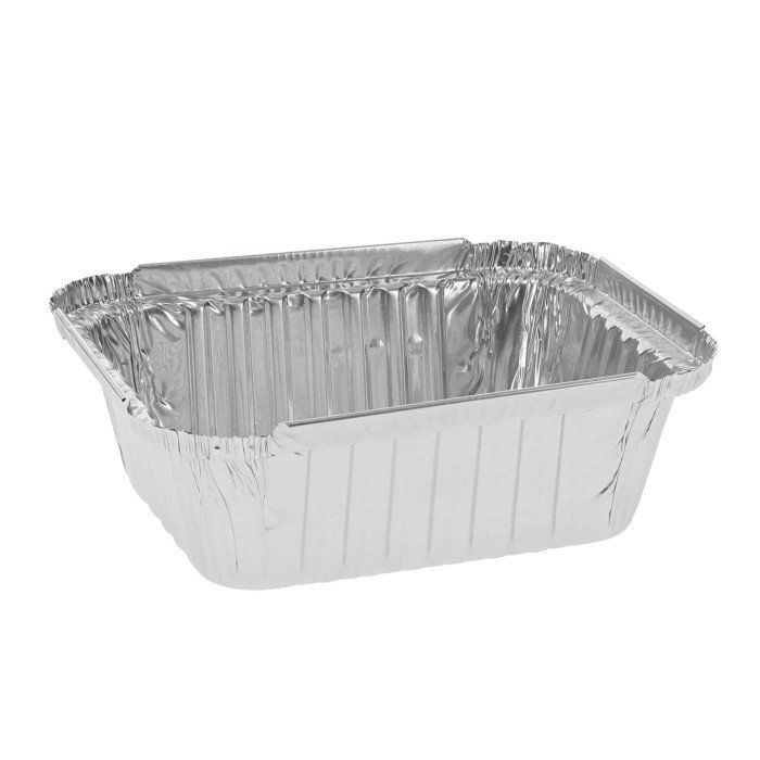 1 lb oblong aluminum pan for sides, entrees, and takeout meals