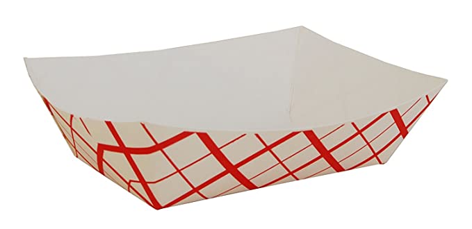 3 lb paper food tray for deli counters and takeout orders