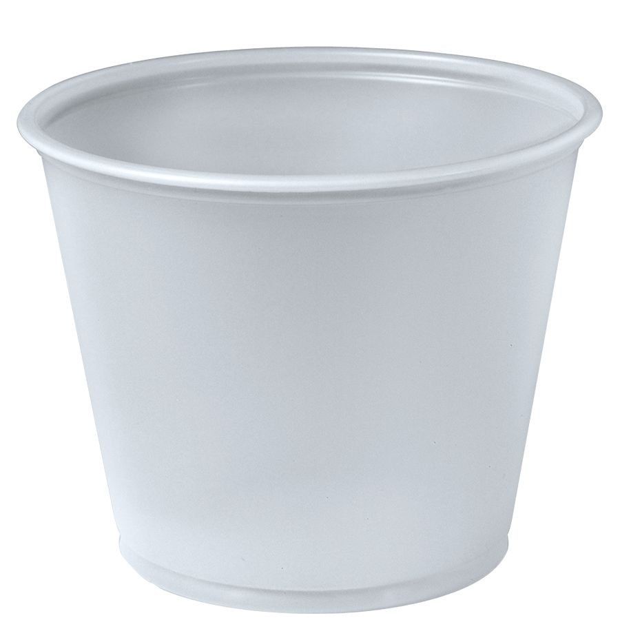 5.5 oz souffle cup for sauces, dressings, and deli sides