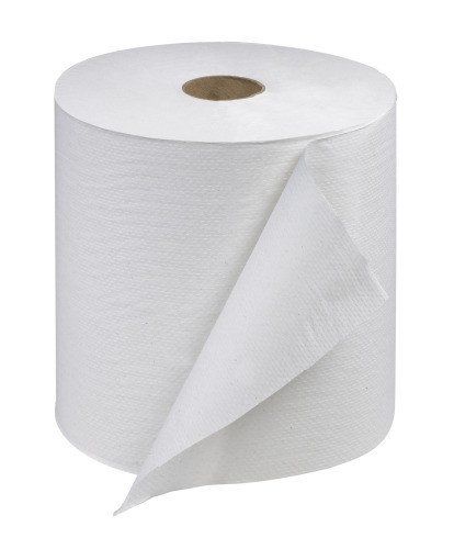 bulk white hardwound towel roll for restaurant cleaning stations