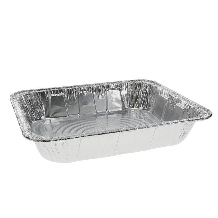 half deep aluminum catering pan for foodservice prep and transport