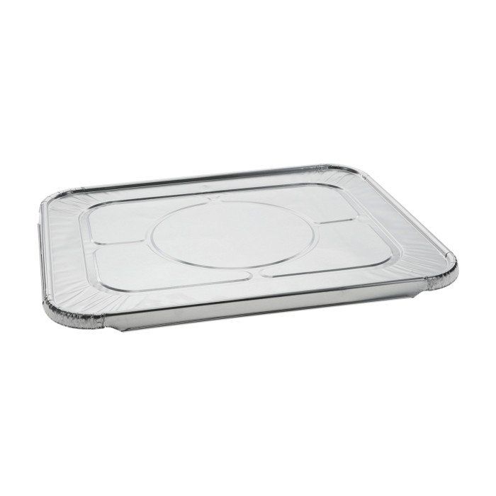 half size aluminum catering pan lid for food transport and storage