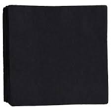 black beverage napkins for bars, coffee service, and catering