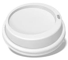 white dome coffee cup lid for hot drinks and takeout cups
