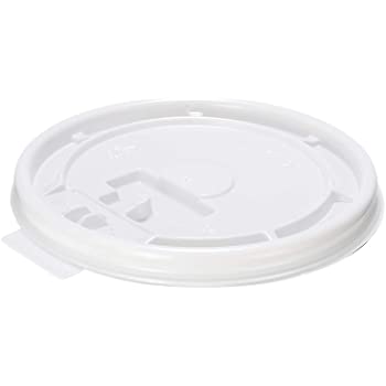 white flat coffee cup lid for hot beverage takeout service