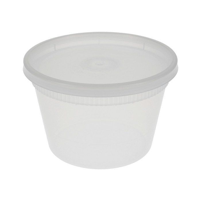 16 oz wholesale deli container with secure lid for deli use